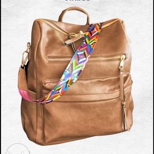 Leather backpack/shoulder bag.